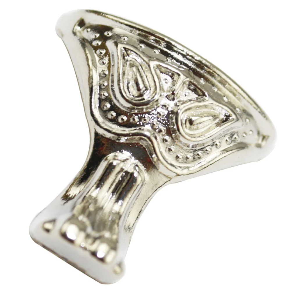 

20PCS 28x27mm Furniture Support Feet Face Shape Zinc Alloy Box Legs Sofa Decoration Accessories Silver