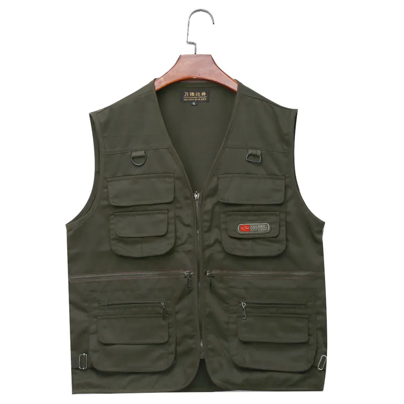 

Men's Fishing Vest with Multi-Pocket Zip for Photography / Hunting / Travel Outdoor Sport Army Green Black