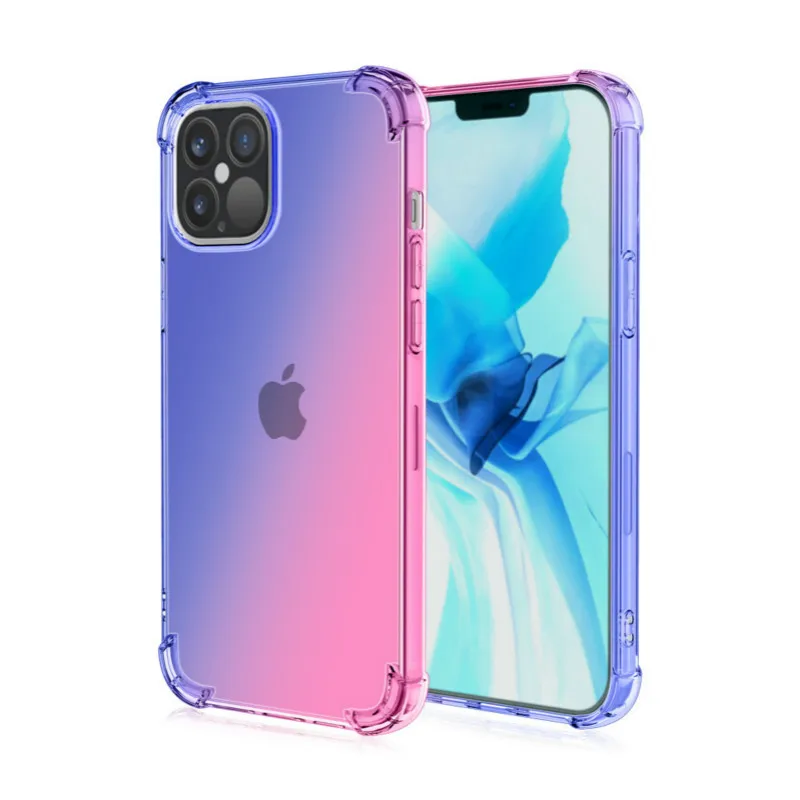 

Gradient color mobile phone5 case is suitable for iPhone11 12Pro Max mini XS XR XSMax 8 7 6PluS anti-drop protective back shell