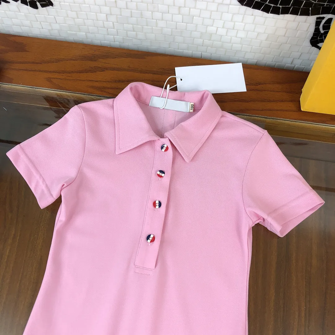 

Girls' dress summer dress 2021 new western style short-sleeved children's summer polo little girl princess dress