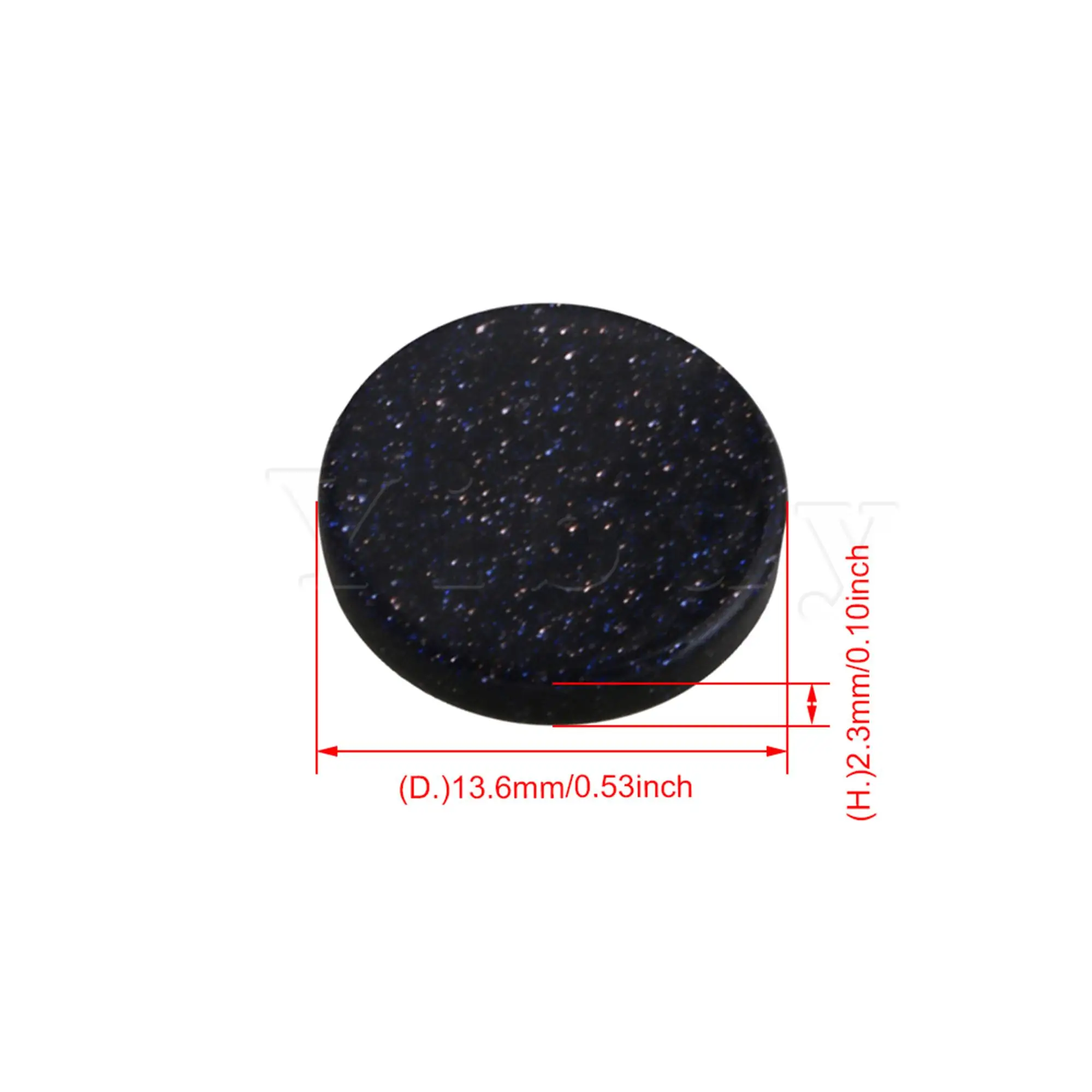 

Yibuy 30 Pieces Blue Sandstone Smooth Trumpet Key Buttons DIY Parts