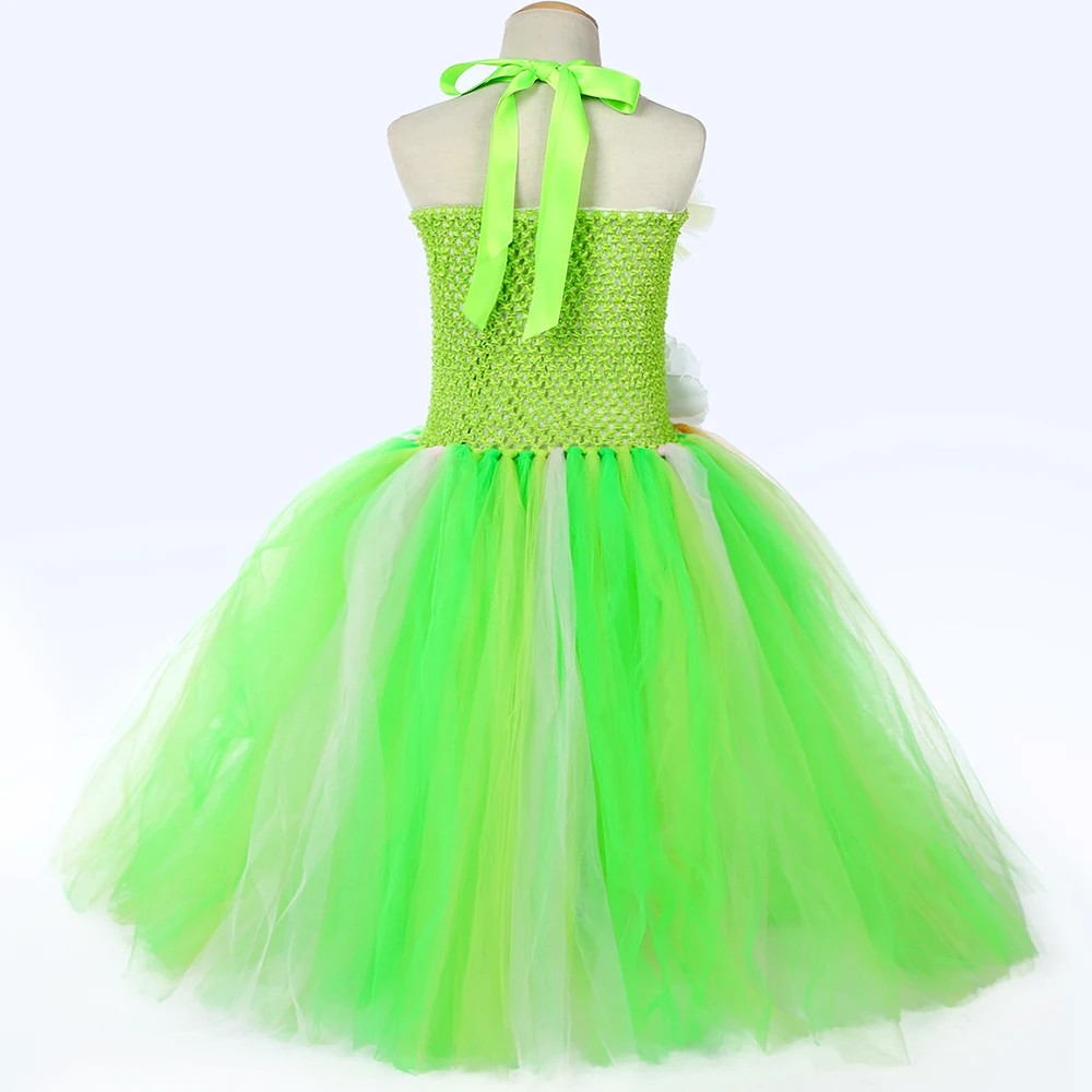 Girls Frog Princess Tutu Dress Green Tulle Flower Girl Birthday Party Gowns Kids Dresses for Halloween Costume | Детская одежда и