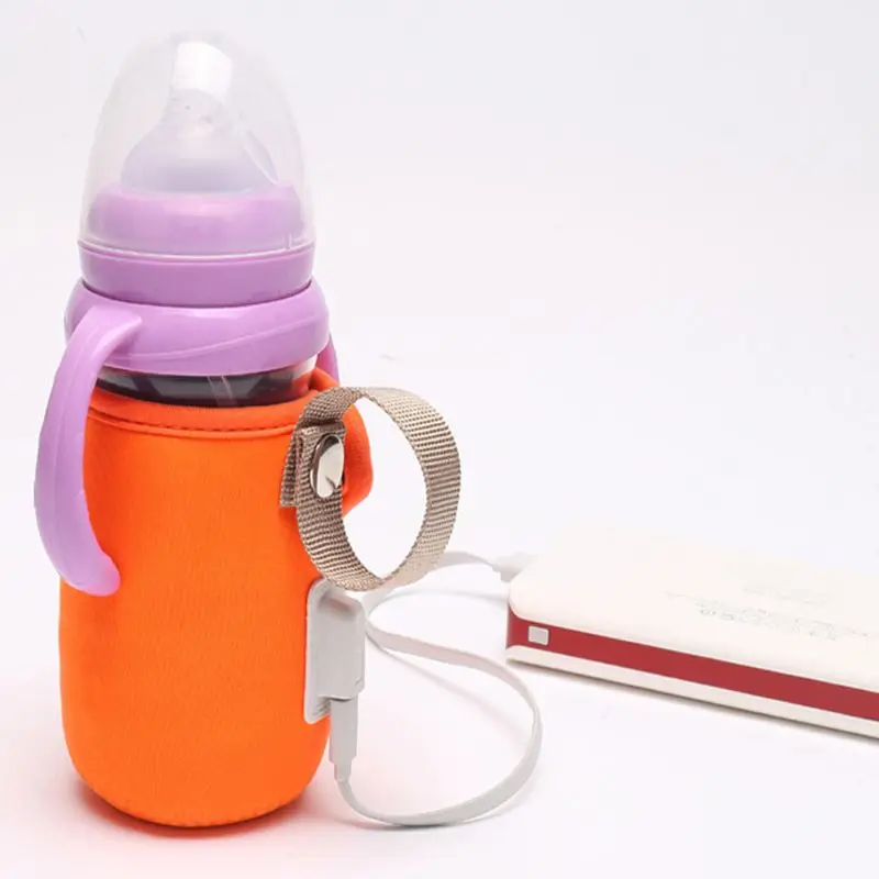 

USB Baby Bottle Warmer Portable Milk Travel Cup Warmer Heater Infant Feeding Bottle Bag Storage Cover