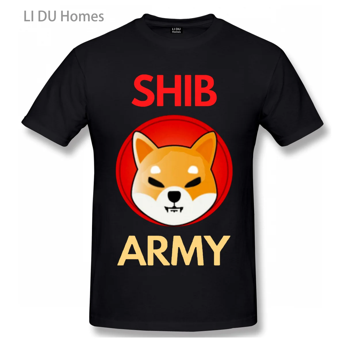 

Geek Men's Basic T-Shirt Short Sleeve T Shirt Shib Coin Shib Army Shiba Inu Crypto Shib Coin Tops Tees TShirt