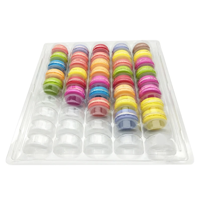 Clear PET Closeable French Macaron Storage Trays - Holds 50 Macarons Per Set Pack of 4Sets |