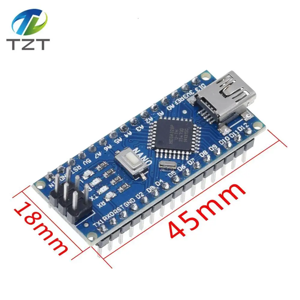 Мини-usb с контроллером загрузчика Nano 3,0 совместимый для Arduino CH340 USB драйвер 16 МГц NANO V3.0 сварочный Atmega328 MCU - Цвет: 328P-AU welding