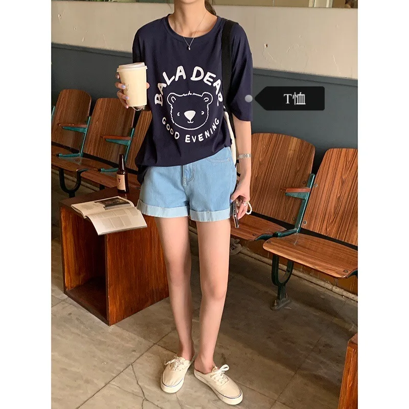 Женская футболка с коротким рукавом круглым вырезом и | одежда