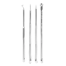 4pcs/set Sliver Gold Stainless Steel Acne Removal Needles Pimple Blackhead Remover Tools Spoon Face Skin Care Tools Face Clean