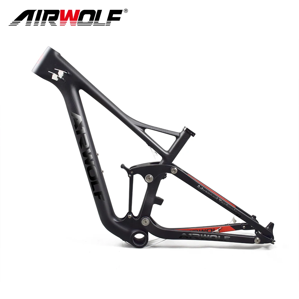 

AIRWOLF Carbon Mountain Bike Frame 29er Supension Bicycle Frameset Enduro 142*12mm Thru Axle T1000 Toray Carbon MTB Frames