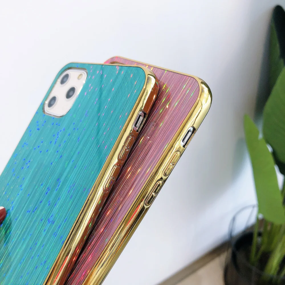 OTAO Luxury Colorful Case For iPhone 11 Pro MAX XR X XS 7 8 Plus Starry Sky Cover Shiny 6 6s 10 Plating Cases | Мобильные телефоны