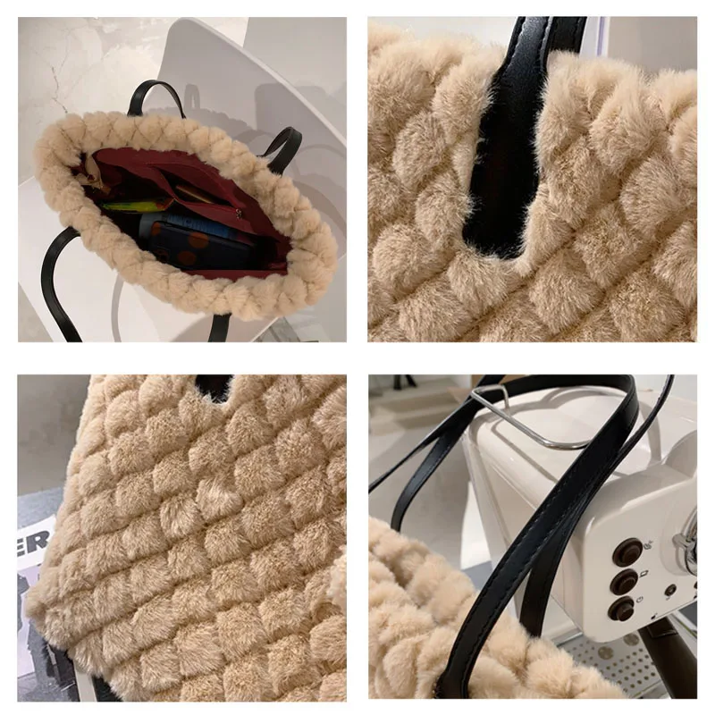 

New Corduroy Women Bag Solid Luxury Women Handbags Fashion Trend Female Shoulder Bags Purse Large capacity Subaxillary Bag Tote