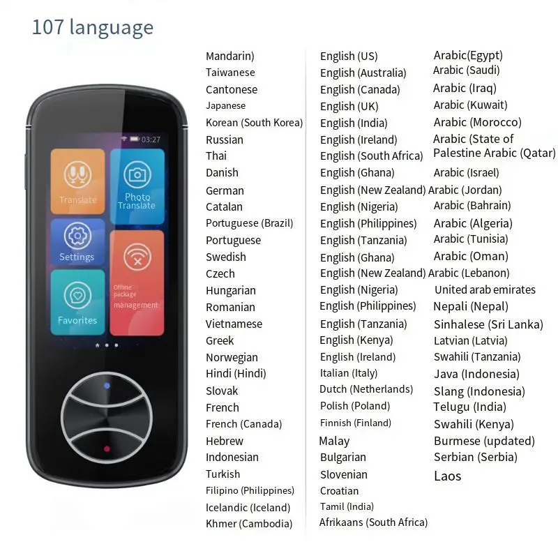 2022 Smart Voice Translator 107 Multi Languages In Real Time Online Instant Off Line Translation AI Learning Conversion V10 | Электроника