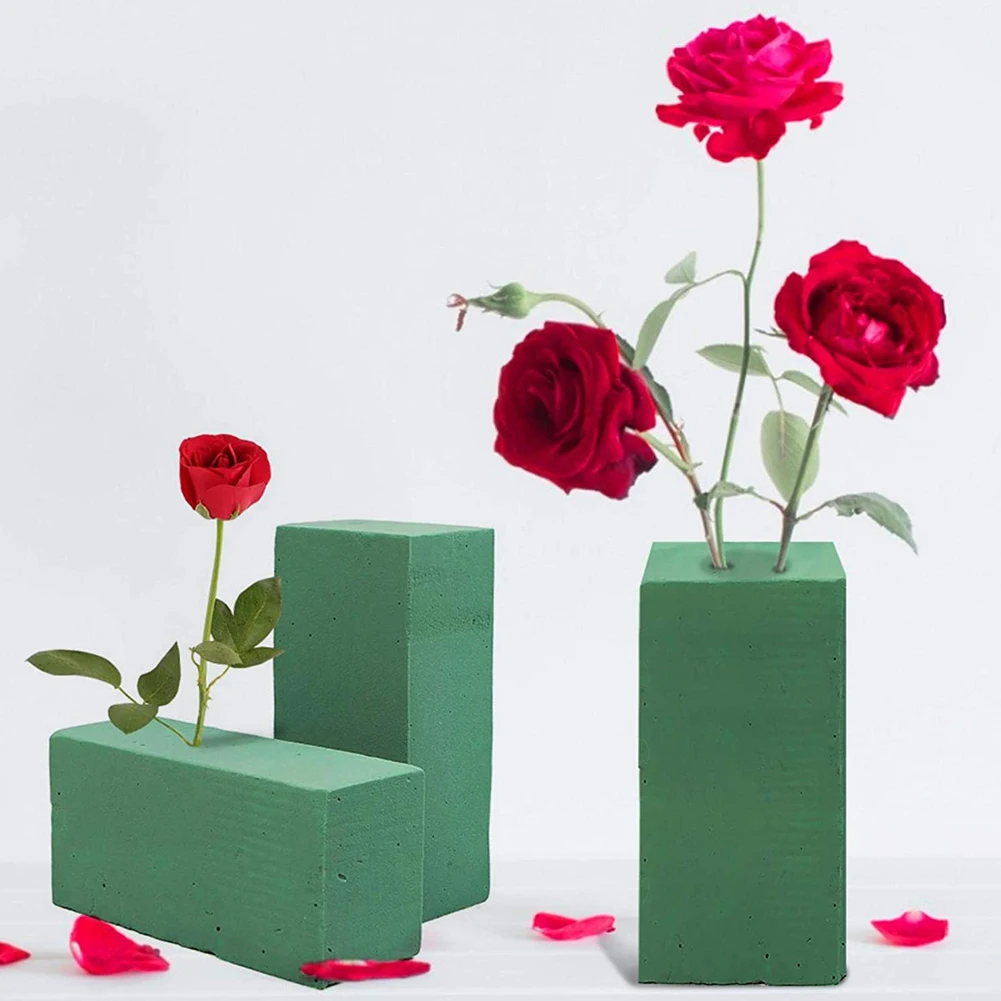 

2pc Floral Foam Brick Block Flower Holder Artificial Flower For Wedding Florist Flower Arranging Design DIY Craft Garden Decor