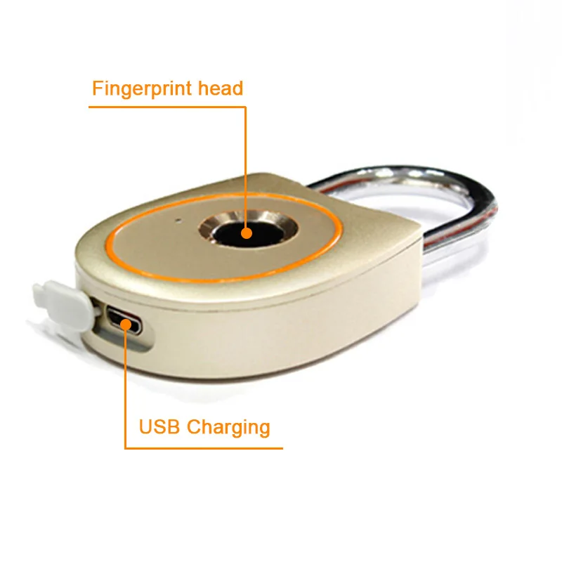 Портативный Умный замок отпечатков пальцев Электрический биометрический