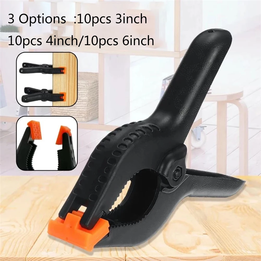 

10pcs Spring Clamps Tips Tool 3/4/6\" inch Heavy Duty Plastic clamp Clamps Tips
