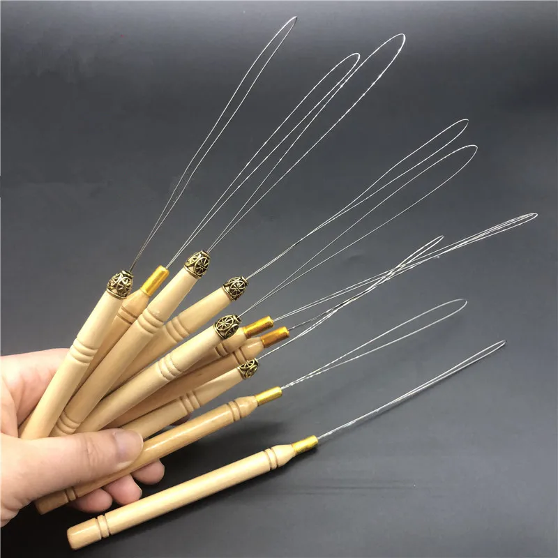 3 шт. иглы из нержавеющей стали с деревянной ручкой|Швейные инструменты и
