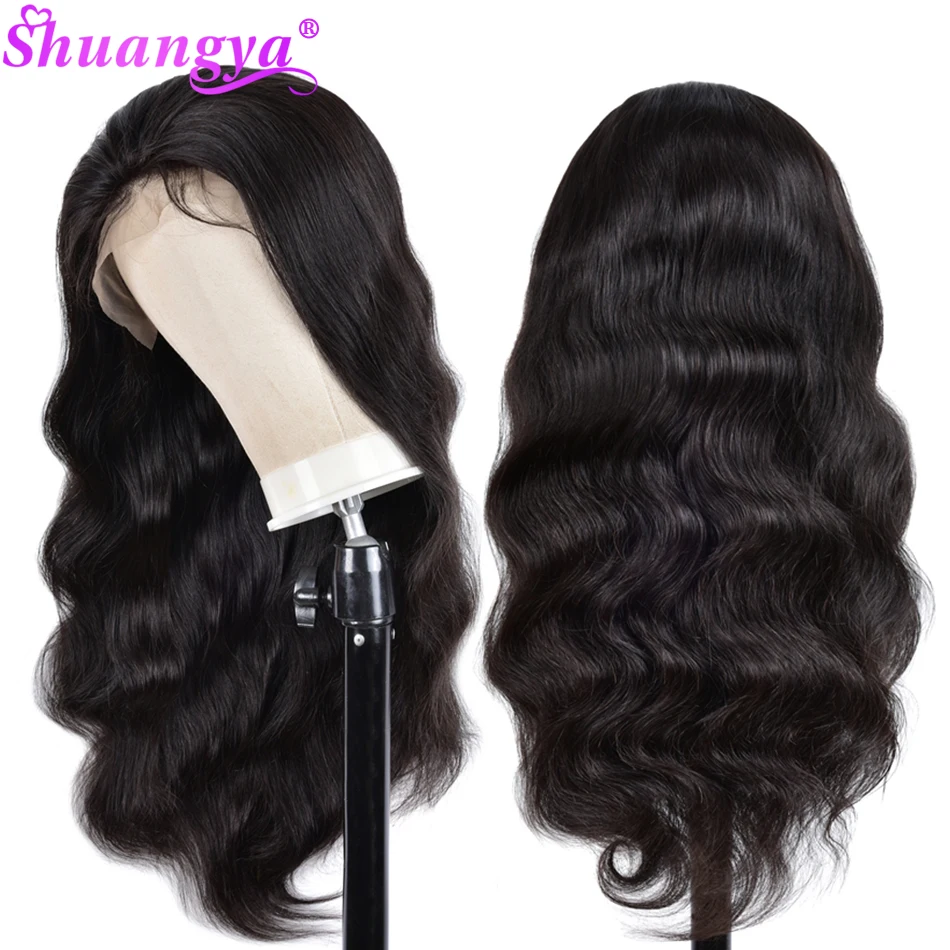 Волнистые волосы Shuangya 13x 4/360 кружевные фронтальные предварительно
