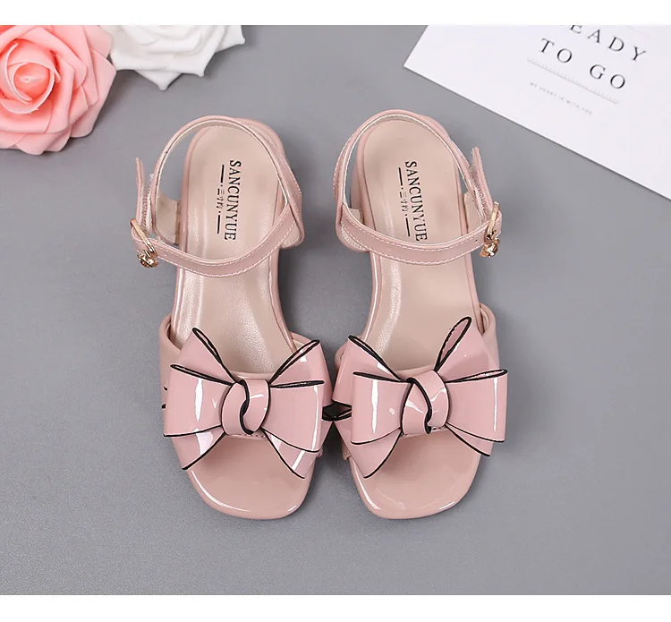 

2020 Spring-Summer New Korean-style Kids Girls Sandals High Heel Anti-Slip Children's Shoes 26-37 Code
