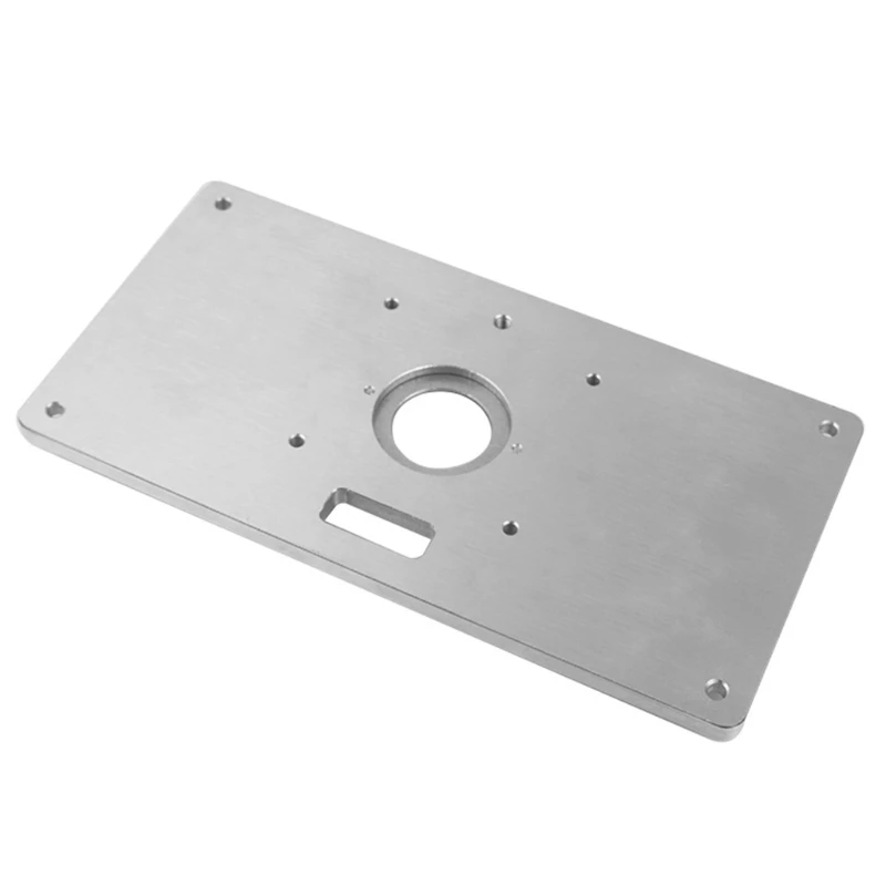 

Hot Aluminum Router Table Insert Plate with Rings Screws for Woodworking Benches Trimmer Tool Engraving Machine