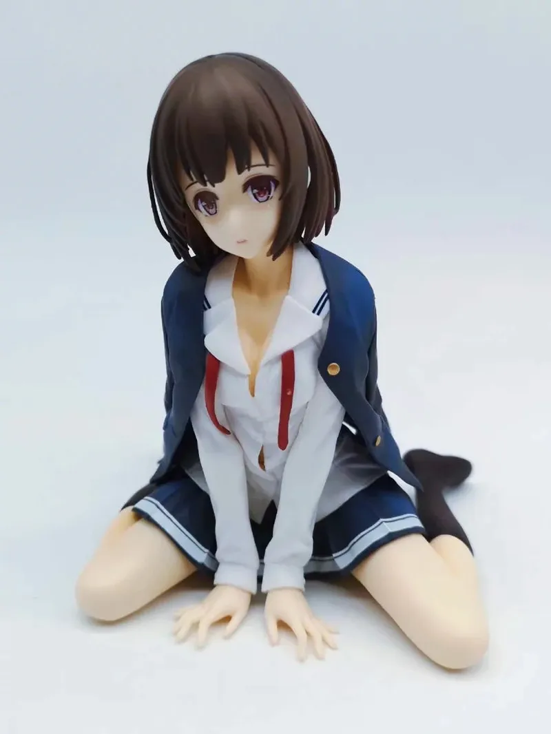 

Anime Saenai Heroine No Sodatekata Katou Megumi School Uniforms Sitting Position PVC Action Figure Collectible Model toy 13cm