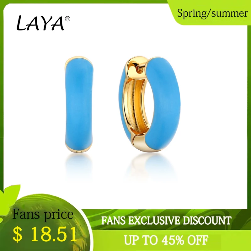 

925 Sterling Silver Simple Design Circle Colorful Enamel Earrings For Women's Wedding High Quality Classic Luxury Jewelry Gift