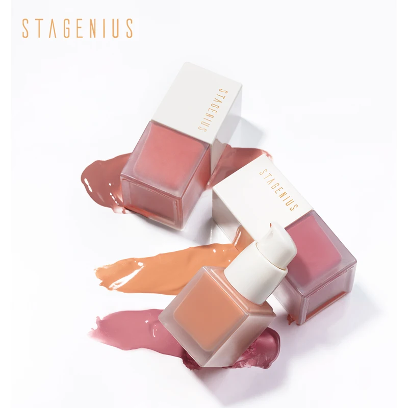 

STAGENIUS Liquid Blush Velvet Matte Blusher Facial Pigment Lasting Natural Cheek Blush Face Contour Brightens Makeup Cosmetics