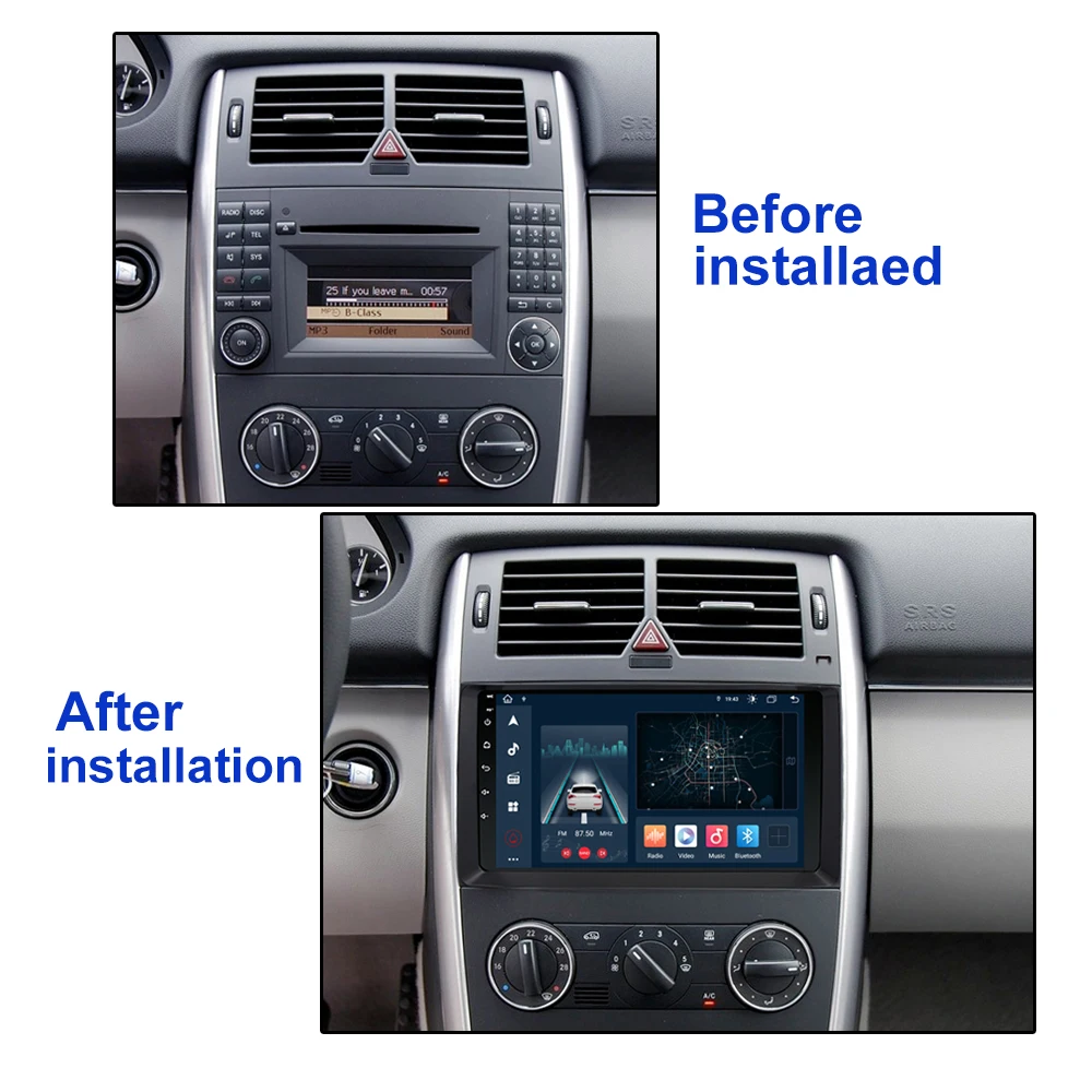 $133.76 DSP Carplay Android 11 Car Radio Stereo Player GPS Navi Head unit for Mercedes Benz B200 W169 W245 Viano Vito W639 Sprinter W906