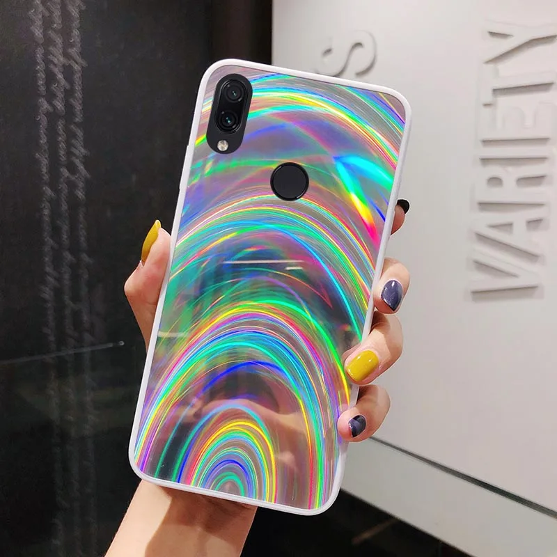 Радужный зеркальный чехол для Huawei P40 Mate 20 30 P20 P30 Lite Pro P Smart Z Plus Y5 Y6 Y7 Y9 Prime 2019 Honor 8X 7C 8A
