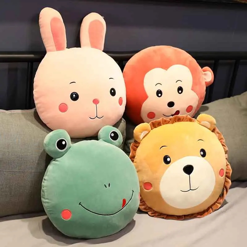 Мягкая подушка в виде животного 35x35 см 4 рисунка | Игрушки и хобби