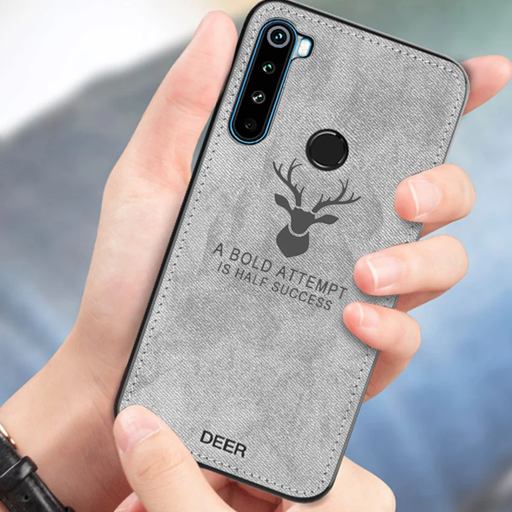 For Xiaomi Redmi Note 8 T Case Cloth Frabic Cover Durable TPU Phone Case For Redmi Note 8 8T Cover Shockproof Bumper Deer Shell