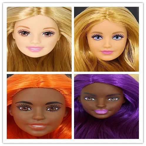 Качественная редкая Кукольная голова с длинными волосами Хороший макияж 1/6