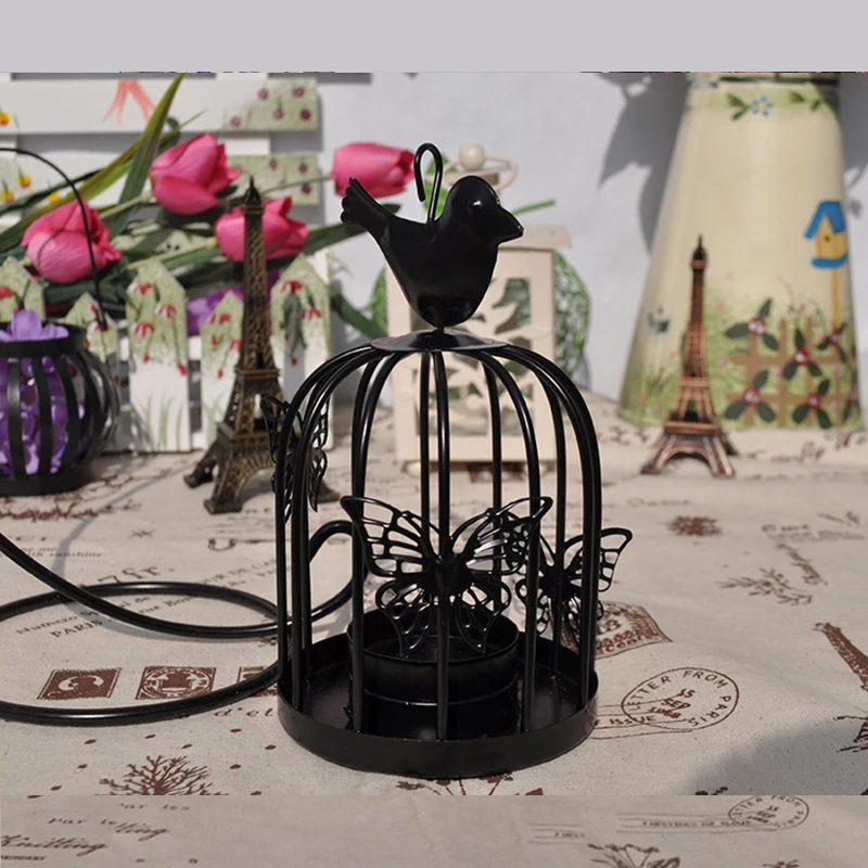 Винтажное Свадебное Ремесло стоячий фонарь бра подсвечники птичьи клетки