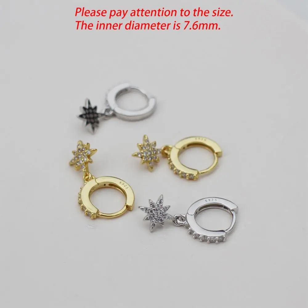 Висячие мини-серьги из стерлингового серебра 925 пробы с цирконом милое ювелирное