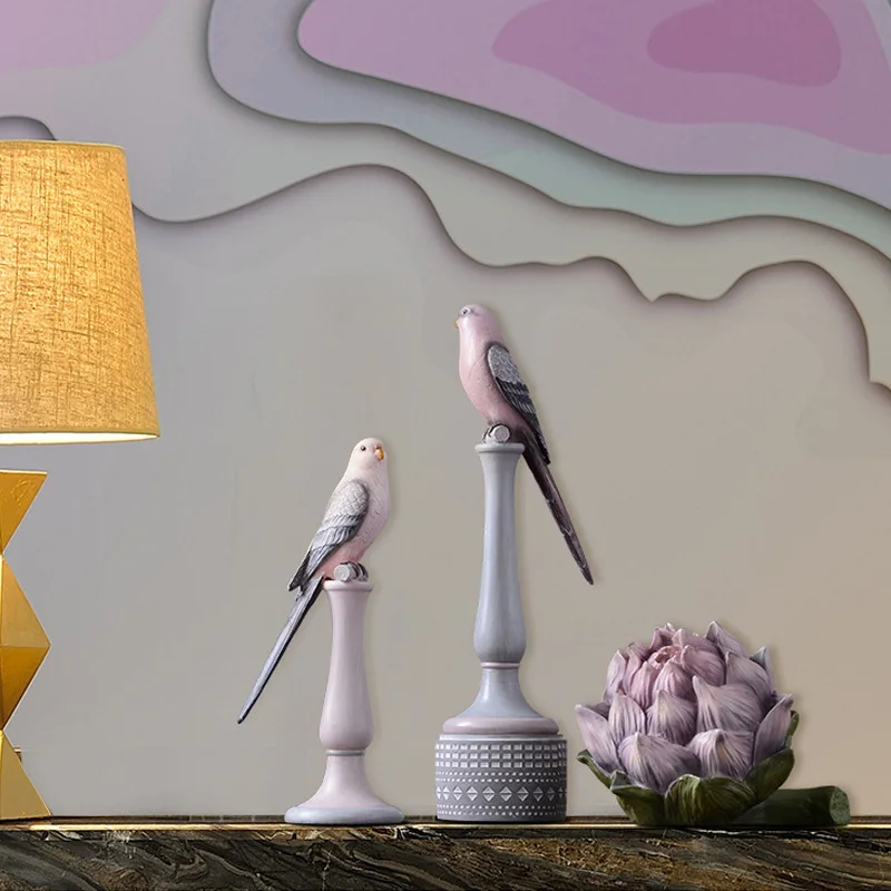 Цветная живопись винтажная фигурка Журавля украшение для дома полимерные