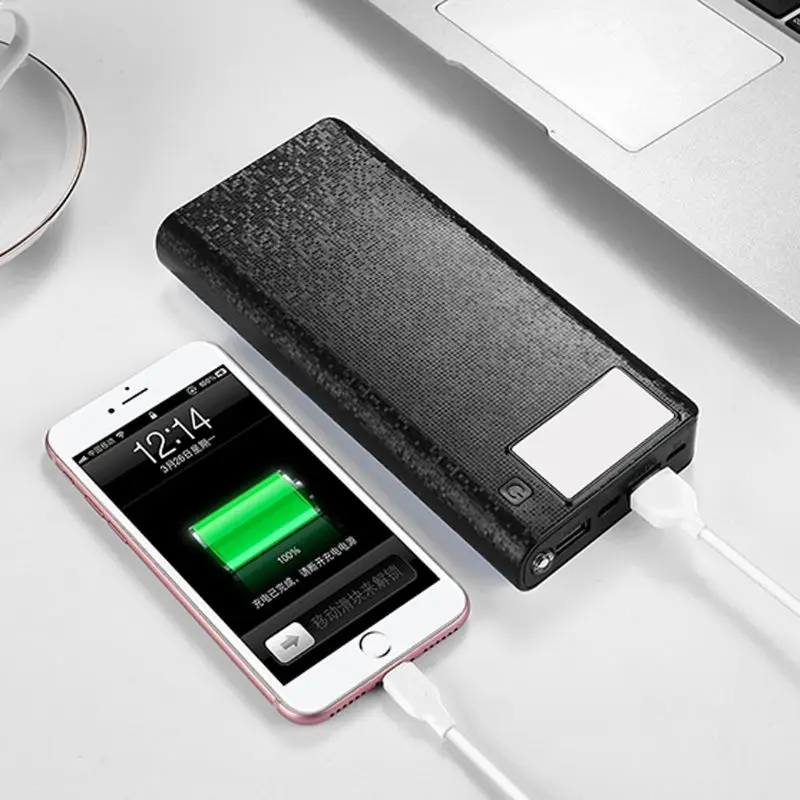 

(No Battery) Dual USB 8x 18650 Batteries DIY Power Bank Box Holder Case Charger Power Adapter For Smart Mobile Phone Tablet 45BA