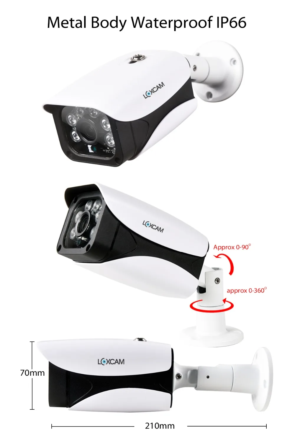 Loxcam h.265 16Ch HDMI 1080P AHD DVR Системы 8x2 Мп AHD CVI IP66 открытый Водонепроницаемый CCTV Камера Системы P2P видео наблюдения