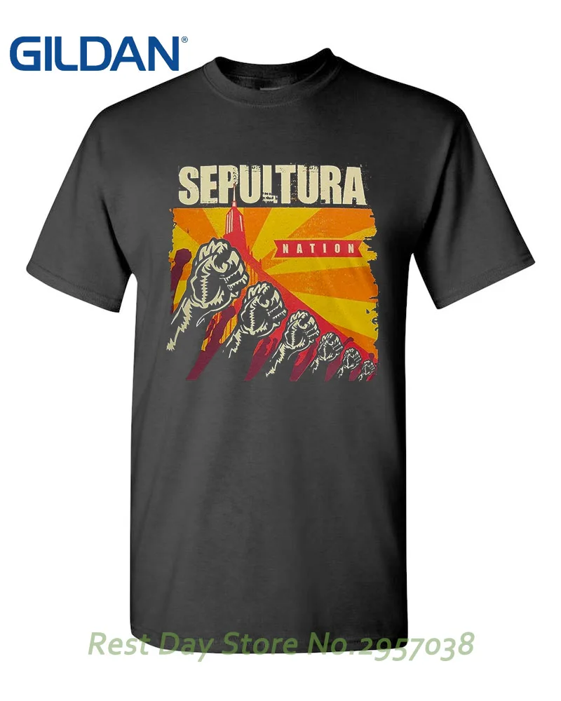 Футболка с коротким рукавом и мультяшным принтом футболка Sepultura Nation|Мужские