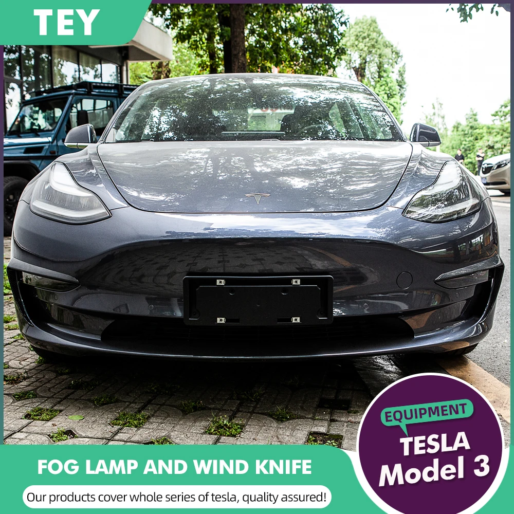 Передняя противотуманная накладка TEY 2021 для Tesla Model 3 модель Y ABS углеродное волокно