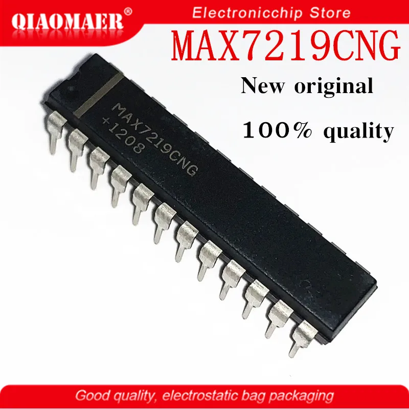 5 шт./лот MAX7219 MAX7219CNG MAX7219ENG DIP24 совершенно аппарат не Привязанный к оператору сотовой связи чип не подделка поочередно сопрягается 8-разрядный светодиодный Дисплей драйвера