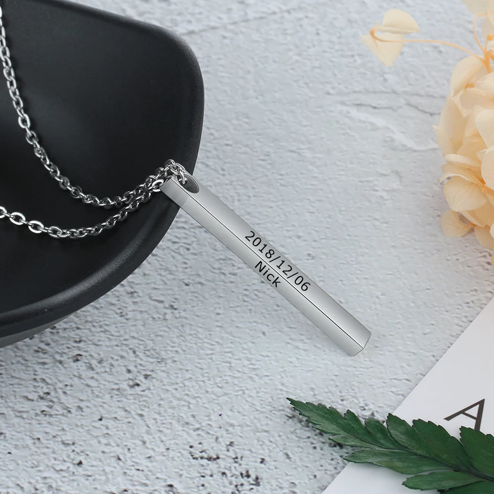 Ожерелье-цепочка женское из нержавеющей стали с гравировкой четырех сторон |