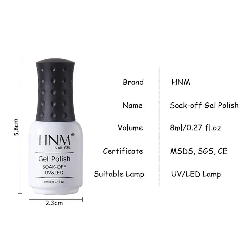 

HNM 8ML 9D Chameleon Cat Eye Nail Gel 7pcs Set+1pcs Magnet Soak Off Base Top Coat UV LED Long Lasting Primer Black Base Need
