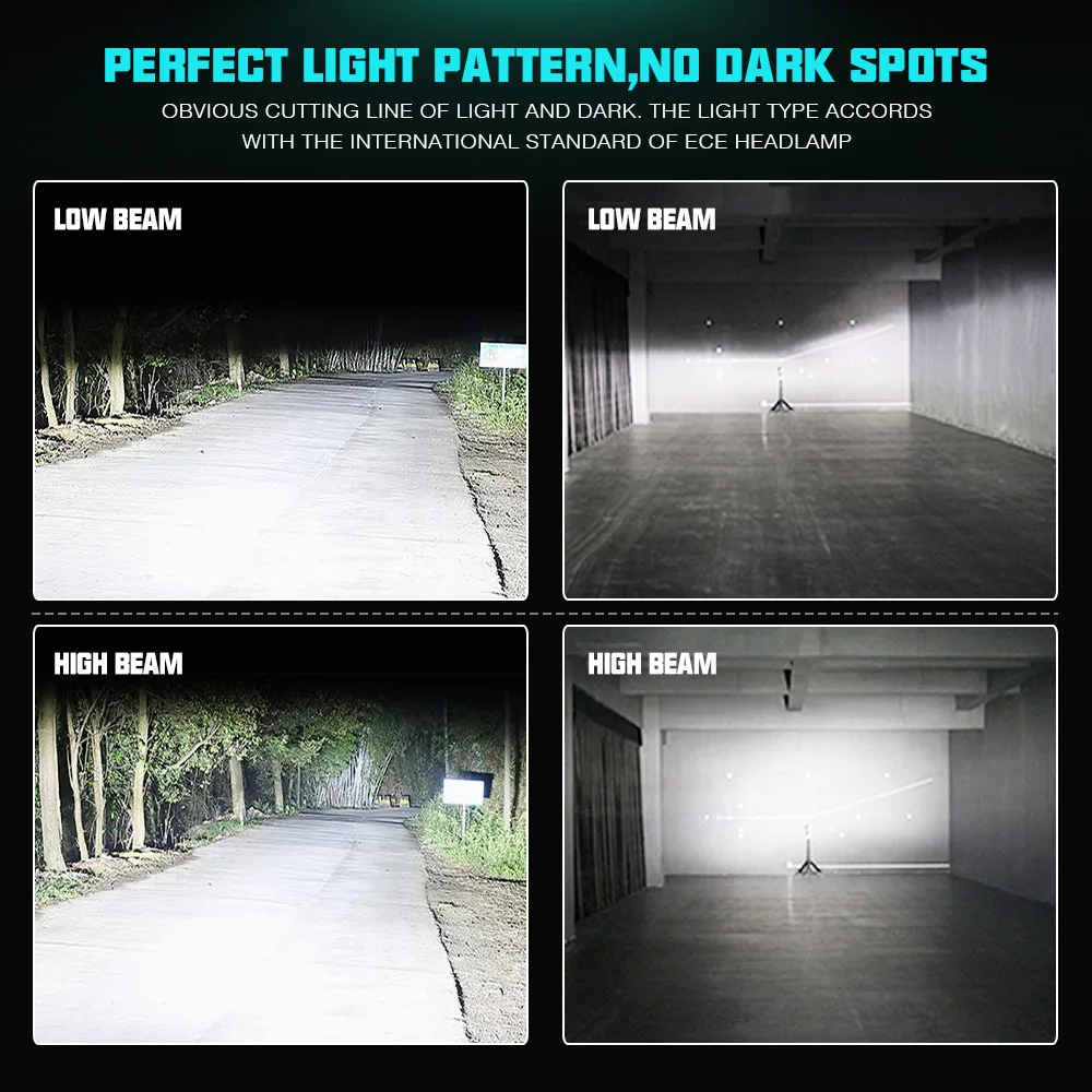 

NOVSIGHT LED H15 Headlight Bulb 60W 10000LM Wireless Car HeadLamp Built-in Fan And Drives 6500K White Day time running light