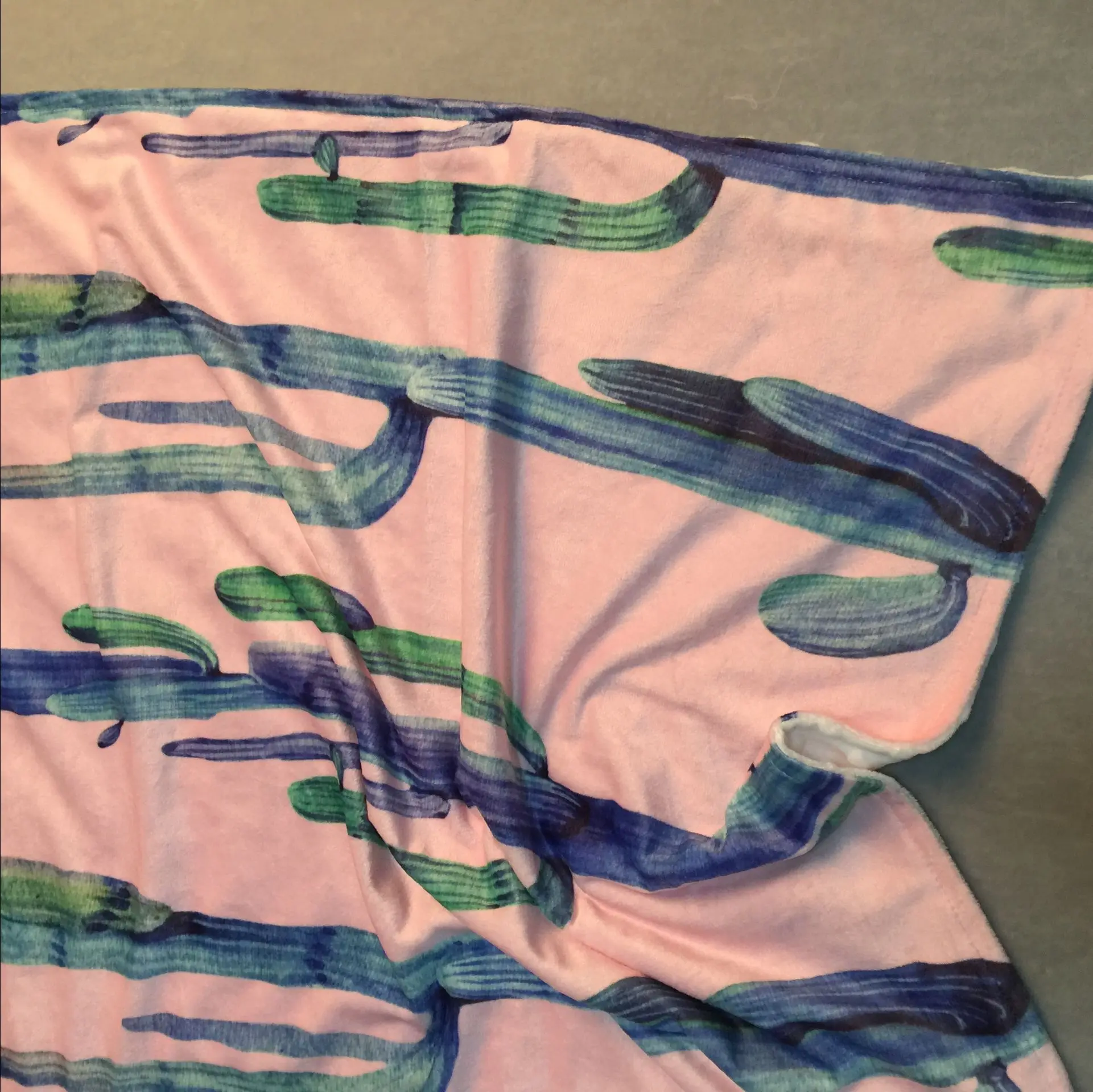 

wholesale Cactus Baby Blanket Personalized Cute Pink Cactus Toddler Blanket Floral Cactus Newborn Minky Blanket DOM112-839