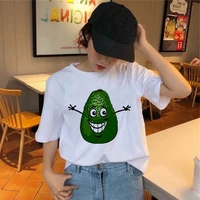new avocado vegan women t shirt ulzzang kawaii cartoon tshirt harajuku 90s graphic female short sleeve t shirt summer clothes
