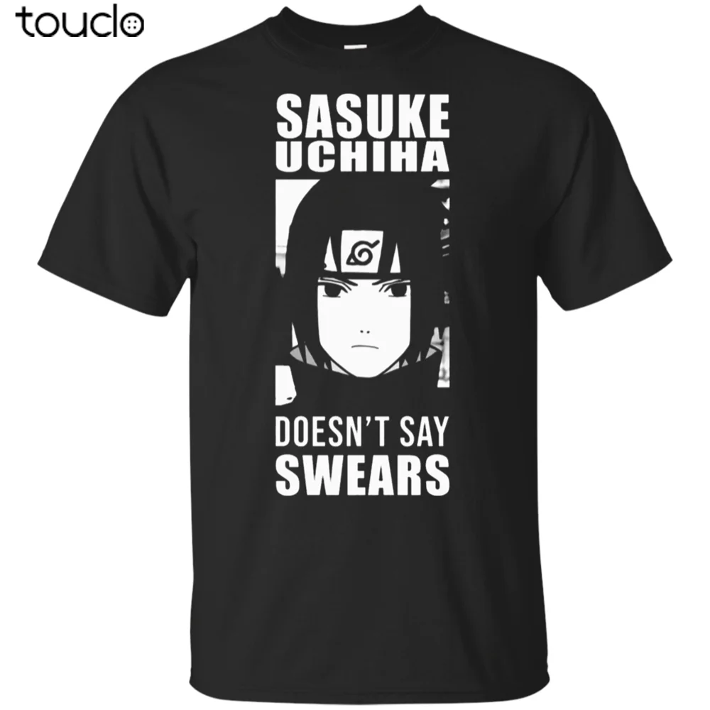Новинка Мужская черная футболка Alpharad Sasuke Uchiha с надписью Don't Say | Женская одежда