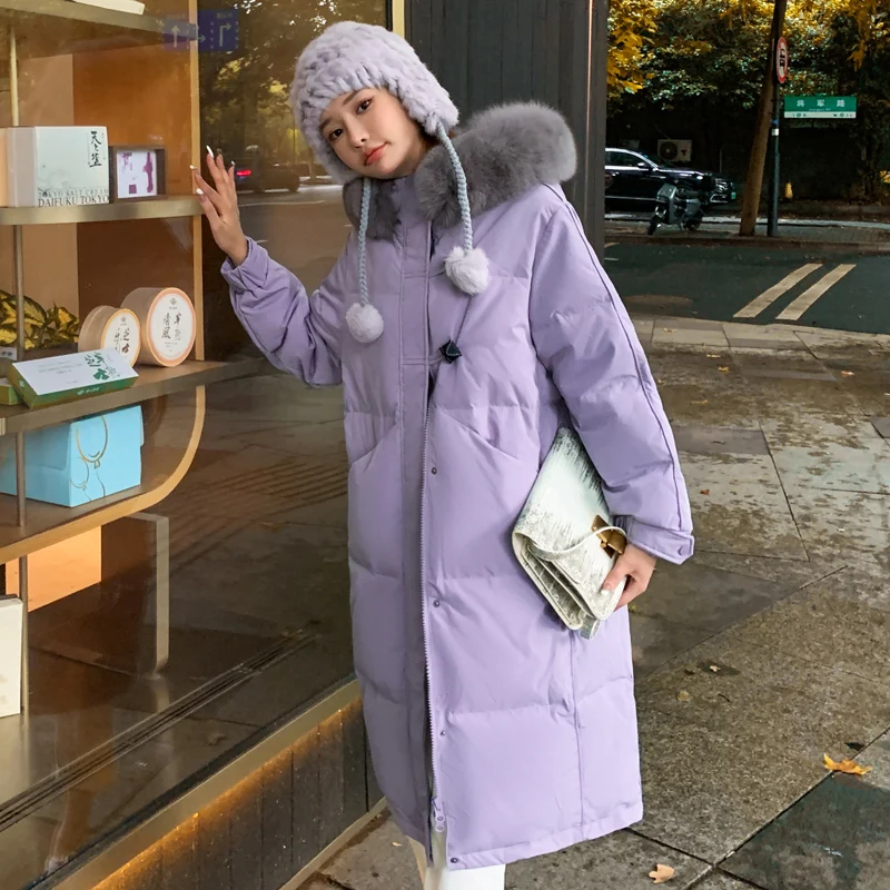 2021 New Female Thickening Plus Velvet Warm Down Cotton Mid-length Jacket Parkas Women Casual Loose Korean Winter Jackets Coats