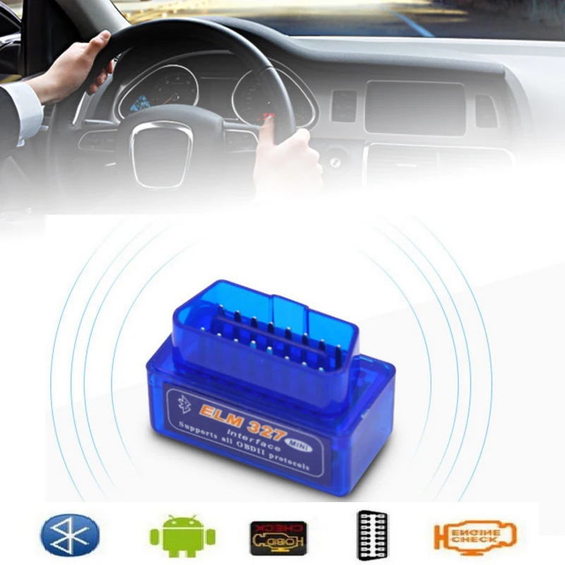 Мини Bluetooth Smart elm327 V2.1 Obd2 сканер диагностический инструмент тестер DC 12 В