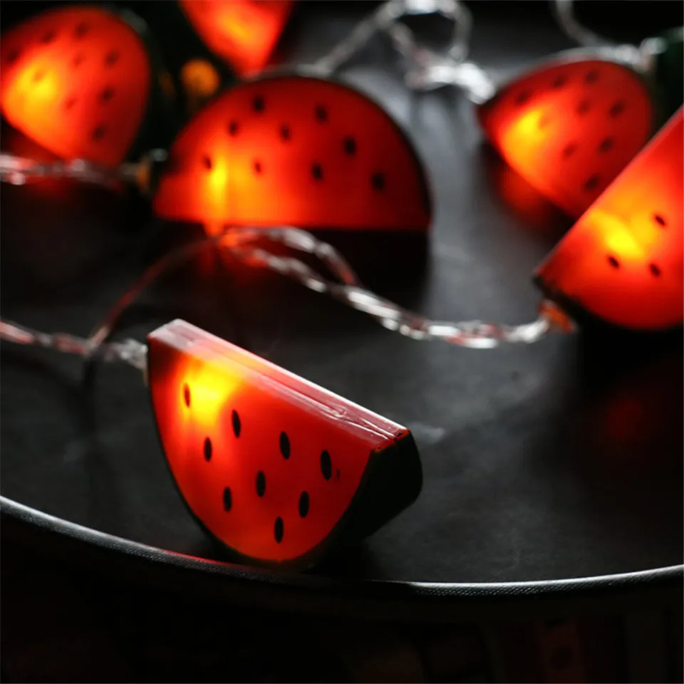 2 м светодиодный Единорог Фламинго фрукты светящиеся гирлянды светильник День