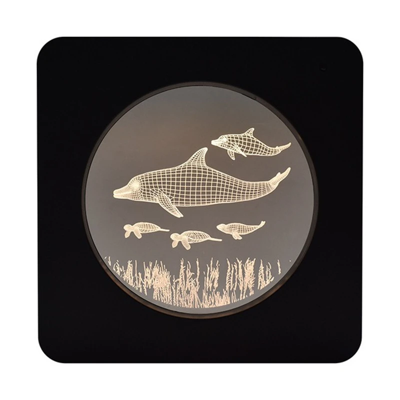 Рождественский динамический 3D ночник с пультом дистанционного управления