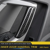 car accessories inner door handrail gate armrest cover trim sticker frame interior decoration for audi q3 f3 2018 2021